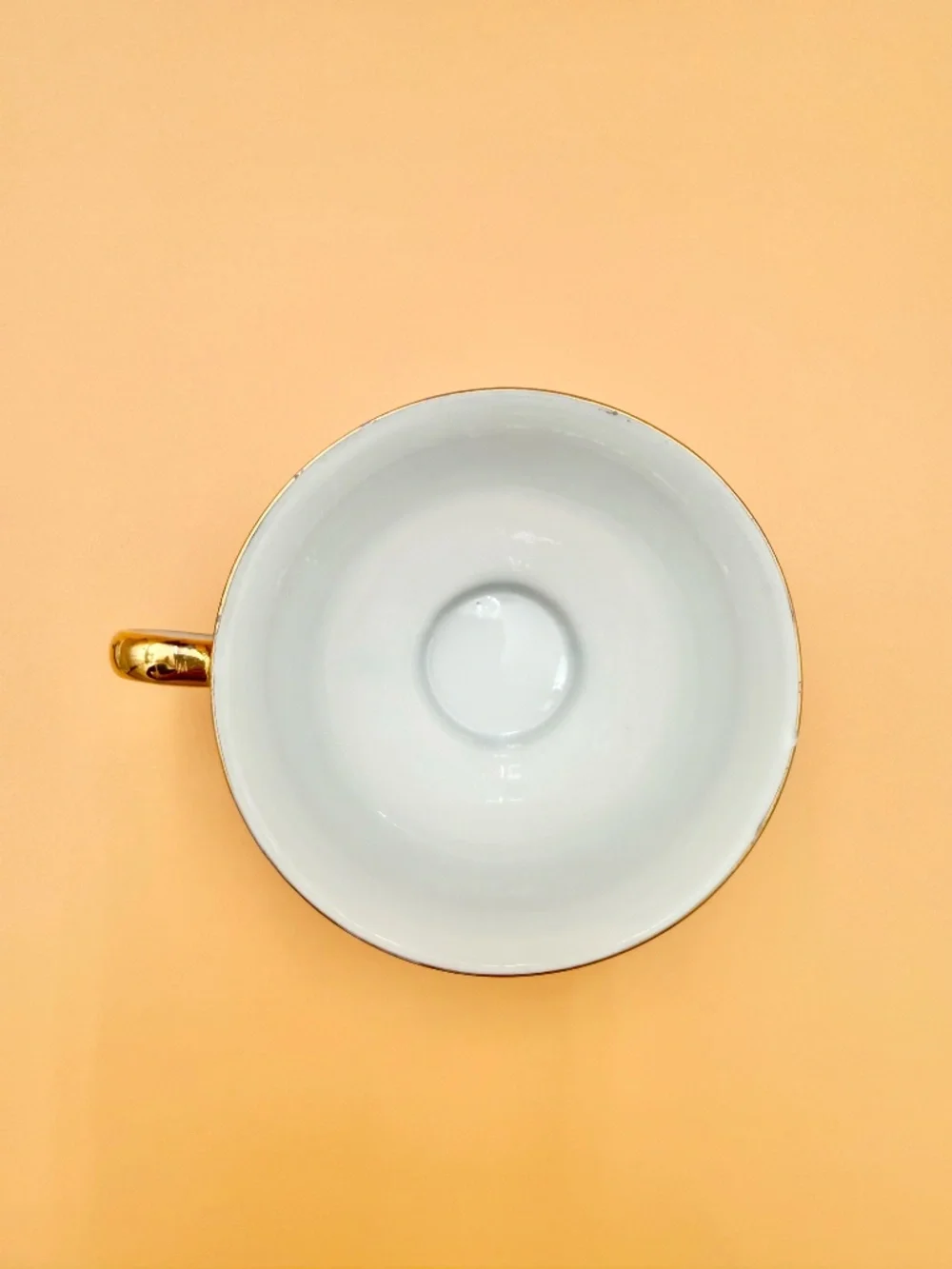 Vintage Marco Gold Lustre Tea Cup & Saucer with Filigree Accents